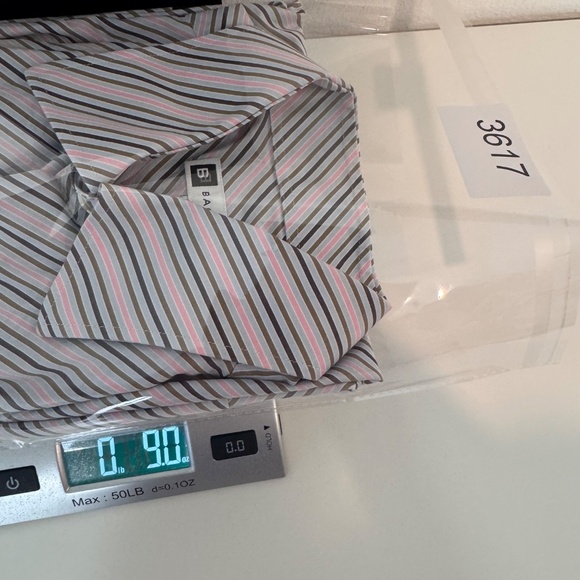 Bachrach Shirt Men Large Pink Multicolor Stripes Long Sleeve Button Up Office - Picture 11 of 11